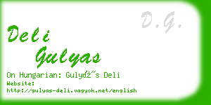 deli gulyas business card